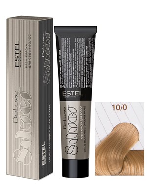 Краска-уход 10/0 DE LUXE SILVER для окрашивания волос светлый блондин для 100% седины - фото 5132