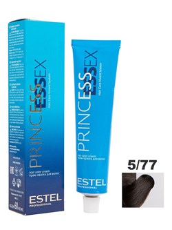 ESTEL PROFESSIONAL / Крем-краска 5/77 PRINCESS ESSEX для окрашивания волос светлый шатен коричневый интенсивный, 60 мл - фото 5955