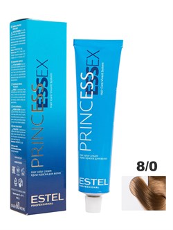 ESTEL PROFESSIONAL / Крем-краска 8/0 PRINCESS ESSEX для окрашивания волос светло-русый, 60 мл - фото 6011