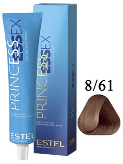 ESTEL PROFESSIONAL / Крем-краска 8/61 PRINCESS ESSEX для окрашивания волос светло-русый фиолетово-пепельный, 60 мл PE8/61 - фото 6067