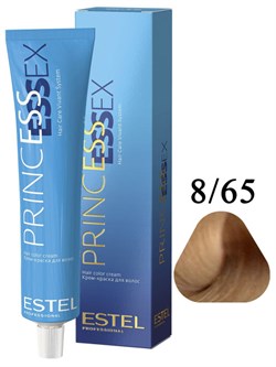 ESTEL PROFESSIONAL / Крем-краска 8/65 PRINCESS ESSEX для окрашивания волос светло-русый фиолетово-красный, 60 мл - фото 6073